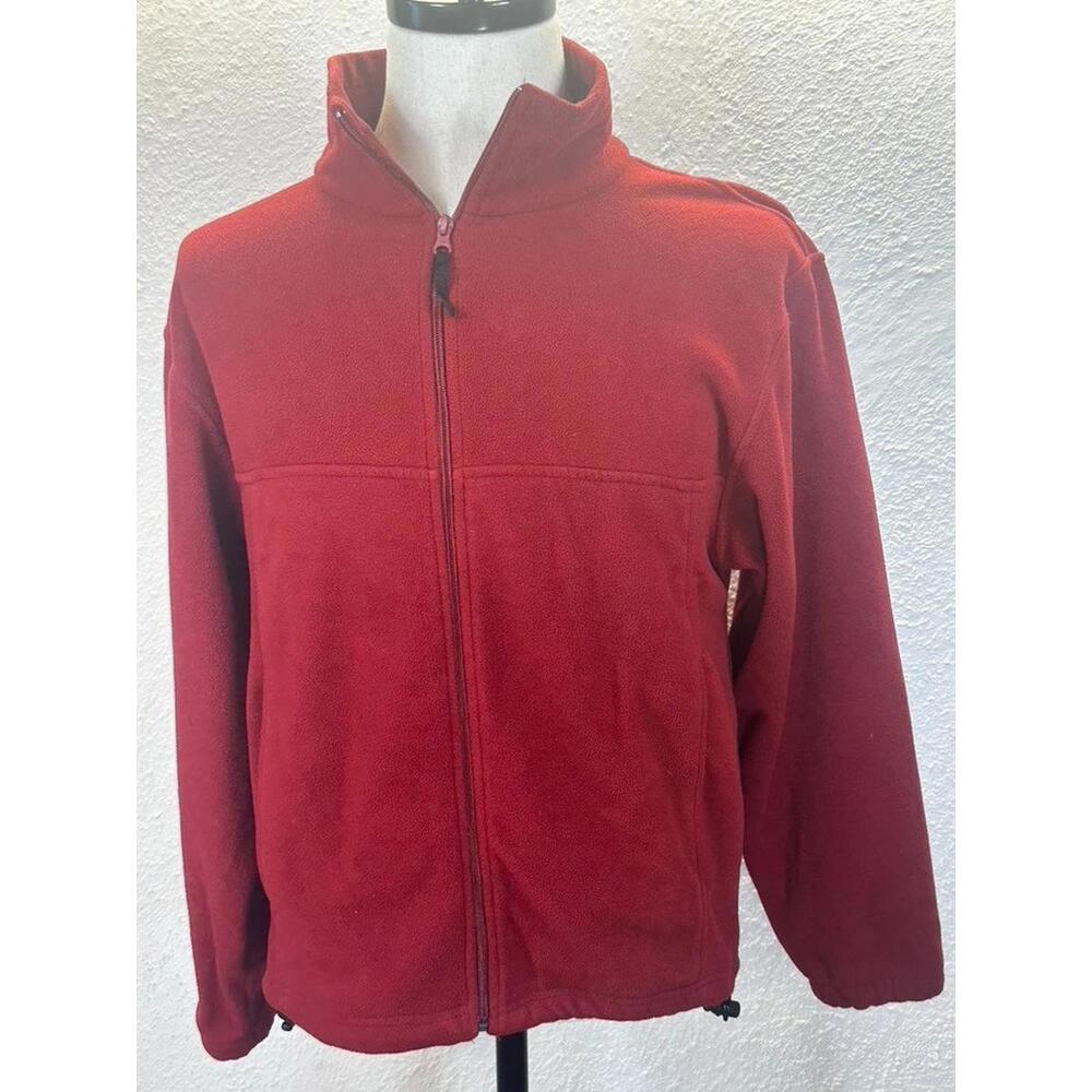 Bass Pro Shops Men's Small Red Full Zip Fleece Jacket